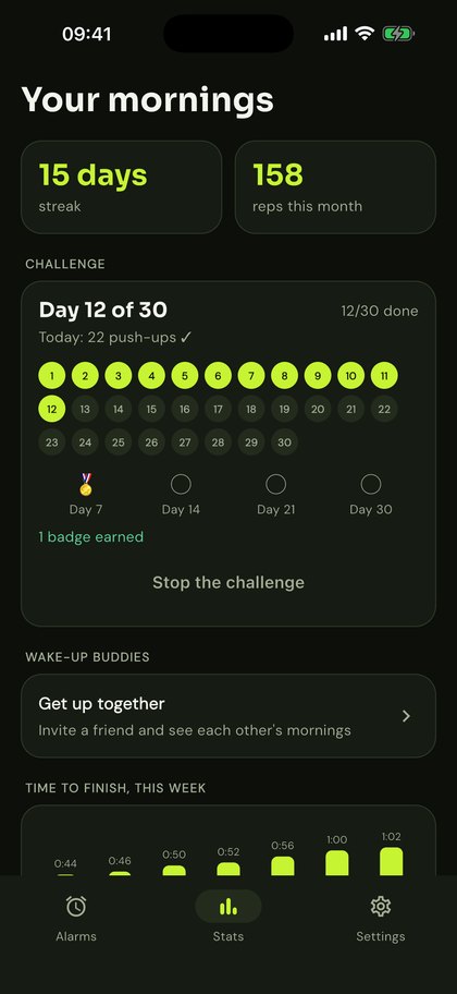 Streak and 30-day push-up challenge